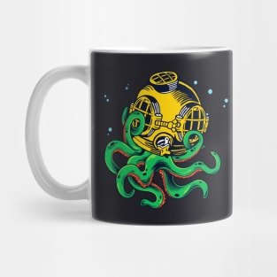 Octopus Squid diving gift Mug